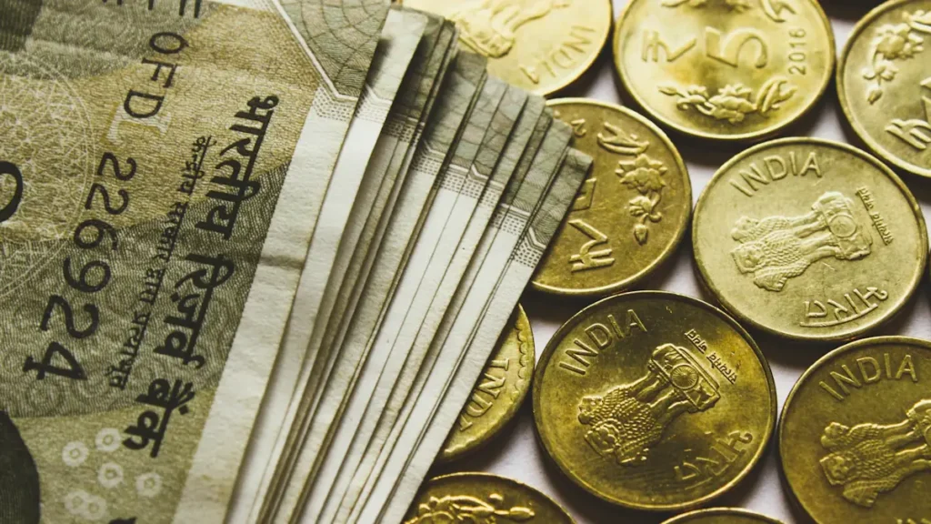 Banknotai ir monetos simbolizuoja Vyriausybės skiriamas lėšas bei finansinį planavimą valstybės sektoriuje.