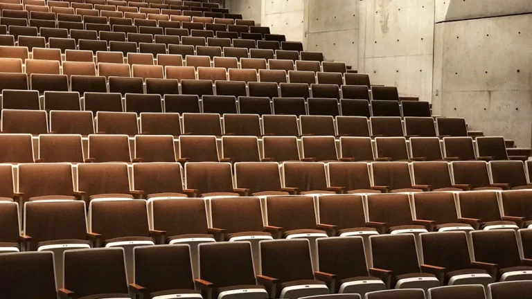 Eilės tuščių kėdžių Šilutės kultūros įstaigoje vertinant prieinamumą visiems žmonėms.