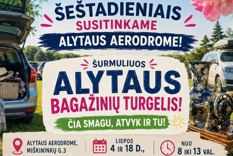 Alytuje liepos 11-ąją – bagažinių turgelis aerodrome