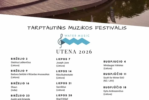 Utenoje – nemokama „Vandens Muzika“ liepos 25-ąją