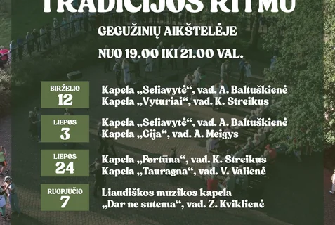 Utenoje – nemokamas „Tradicijos ritmu“ vakaras rugpjūčio 7-ąją