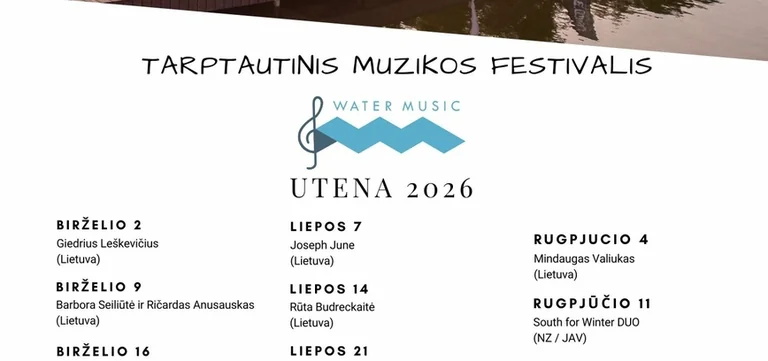 Utenoje rugpjūčio 13-ąją – nemokama muzika prie ežero