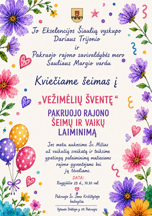 Pakruojo bažnyčioje – iškilminga „Vežimėlių šventė“ šeimoms