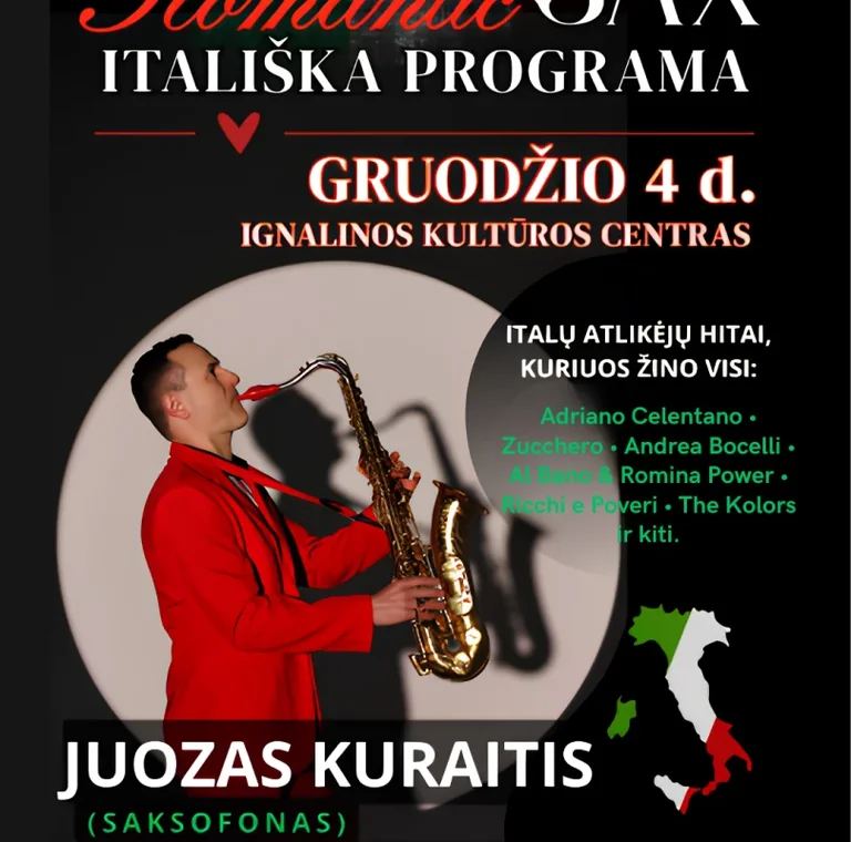 Ignalinoje – itališkos muzikos vakaras su J. Kuraičiu