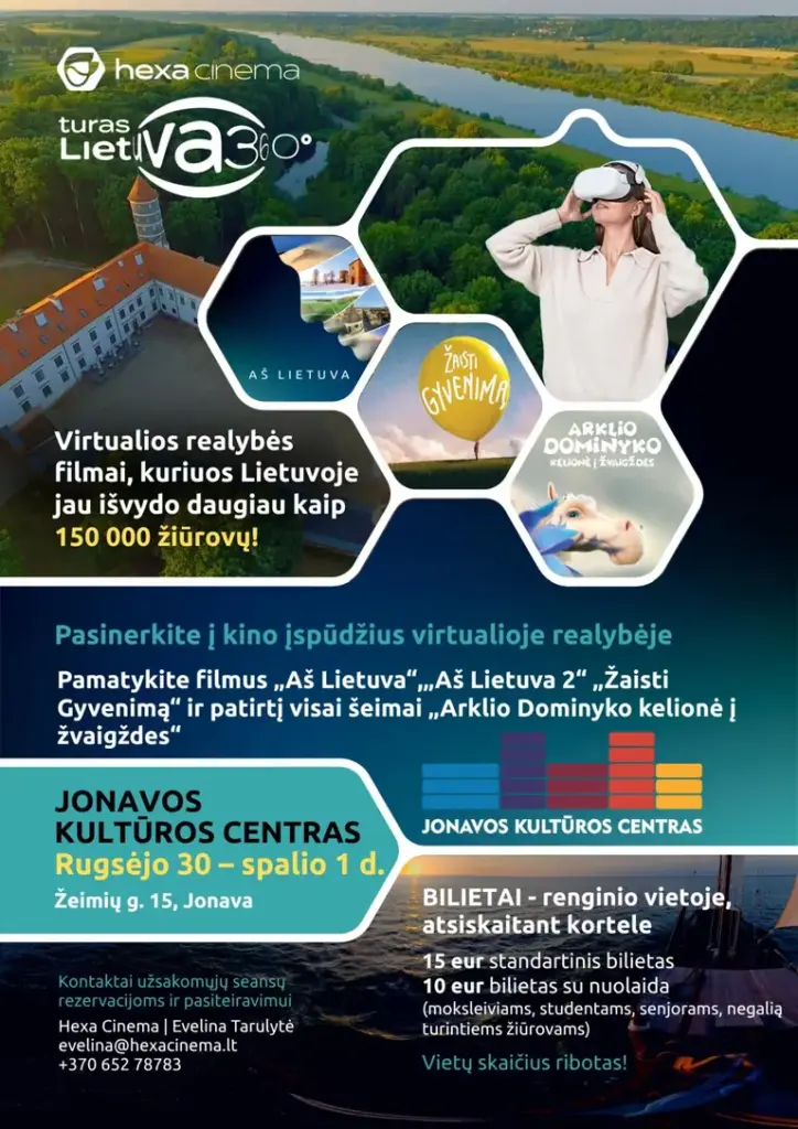 Jonavoje „Patirkite Lietuvą 360°“ – rugsėjo 30–spalio 1 d.