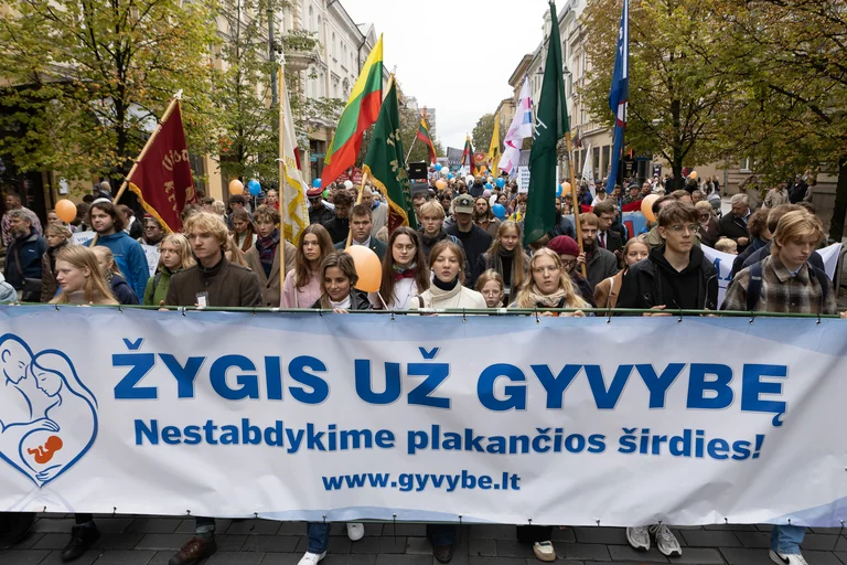 Vilniuje žygiavusios šeimos dalijosi savo istorijomis