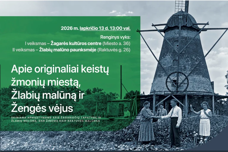 Žagarėje kalbės apie vietos tapatybę ir senąjį malūną